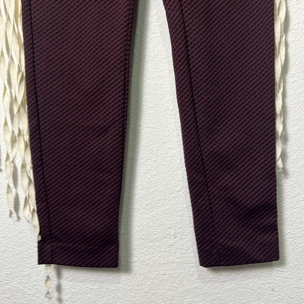 Theory Adbelle Claymont Burgundy Black Pull on Leggings Pant Large - Picture 4 of 11